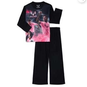 Lionel Messi Boys Long Sleeve Top and Pants Pajama Set, 2-Piece, Size XS (4-5)